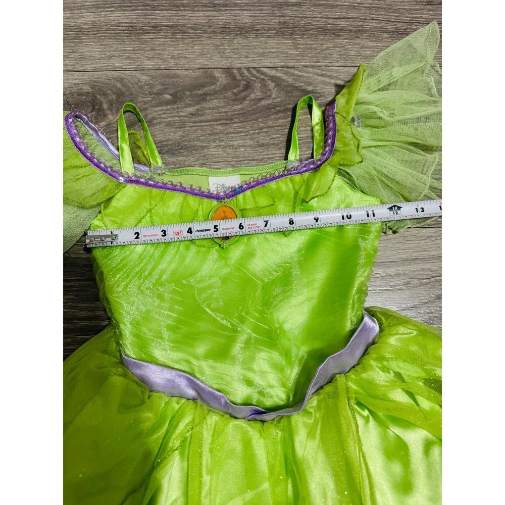 DisneyTinker Bell Costume Dress Girls 5/6 Green‎ Purple Fairy Halloween Birthday